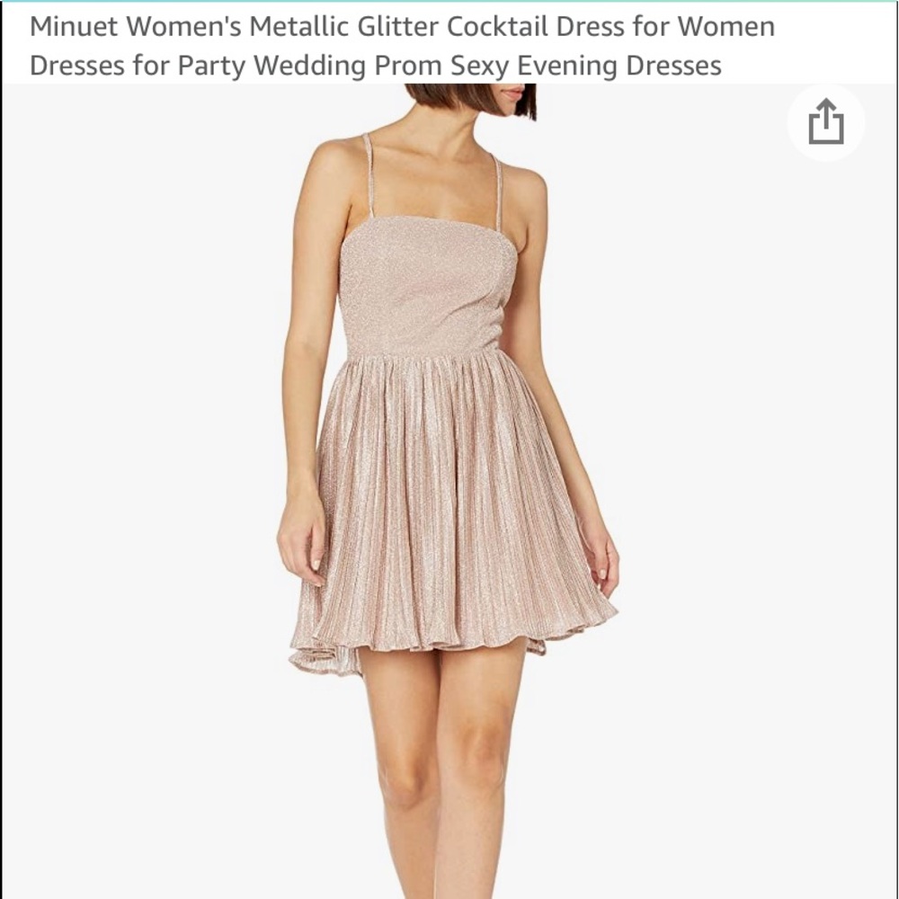 Minuet women’s Metallic Glitter Cocktail Dress